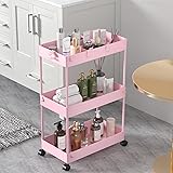 SPACELEAD 3 Tier Rolling Cart with Wheels, Storage