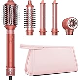 5 in 1 Hair Styler Hot Air Styler - High-Speed Hair Dryer Brush, Fast Drying No Heat Damage Ionic Blow Dryer Brush for Women Volumizing, Curling, Straighten, Frizz-Free Multi Stylers Travel Bag