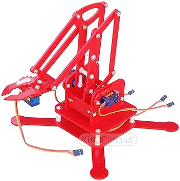 Kit4Curious Curious Arm Arduino Compatible Smart Robotic arm with 4 Servo SG90