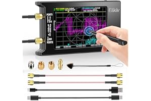 Upgraded NanoVNA-H4 Vector Network Analyzer V4.3, Elikliv 10KHz-1.5GHz HF VHF UHF Antenna Analyzer Measuring S Parameters, Voltage Standing Wave Ratio, Phase, Delay, Smith Chart, 4" Screen