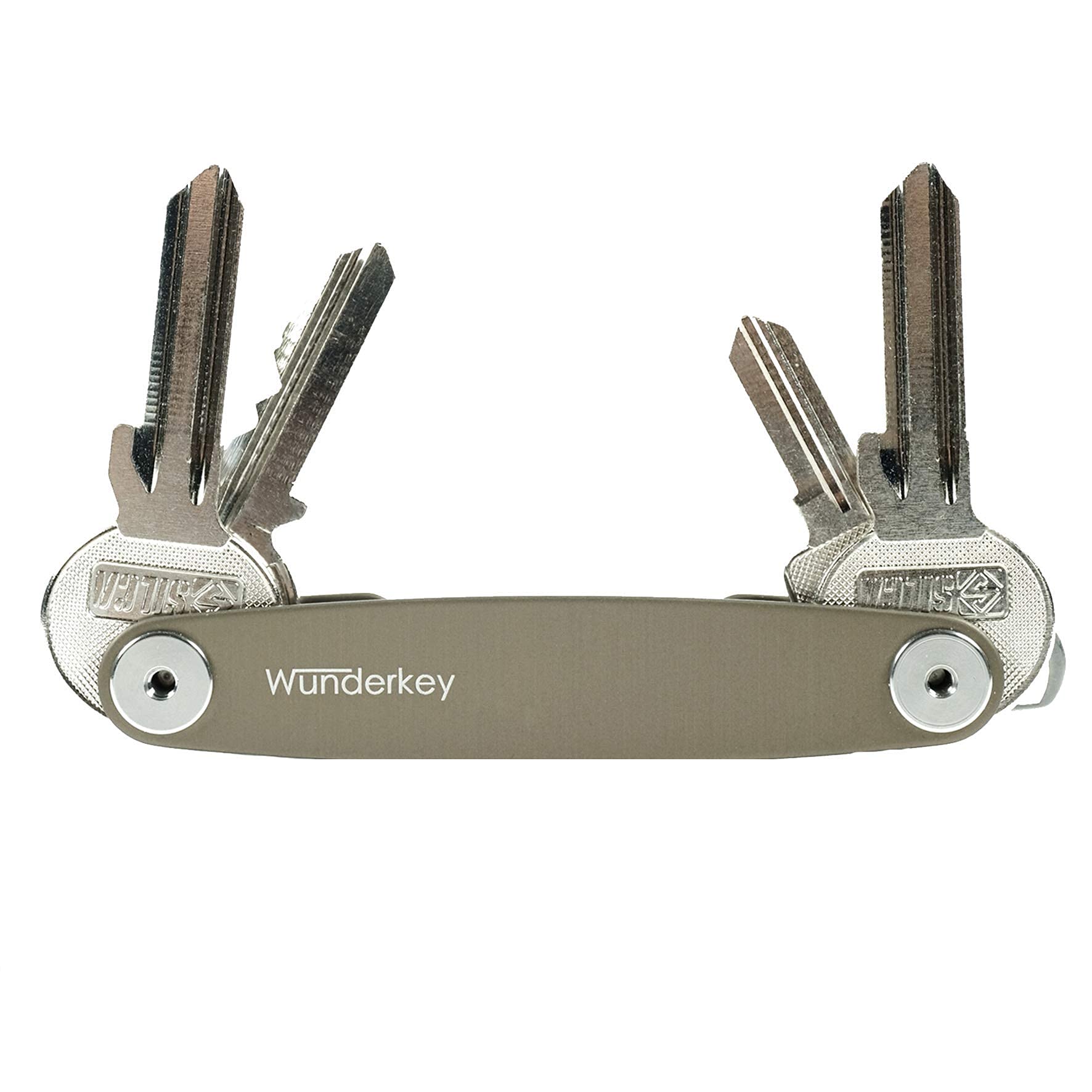 Wunderkey ® – The Original Key Organizer Made in Germany [Key Organizer | Key Case | Key Holder | Smart Key Gadget | Appeared in GQ & Playboy], Olive, Bis 12 Schlüssel, Key case