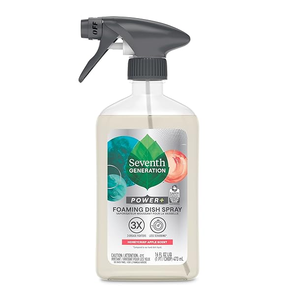 SEVENTH GENERATION POWER+ FOAMING DISH SPRAY DISHWASHING SOAP...