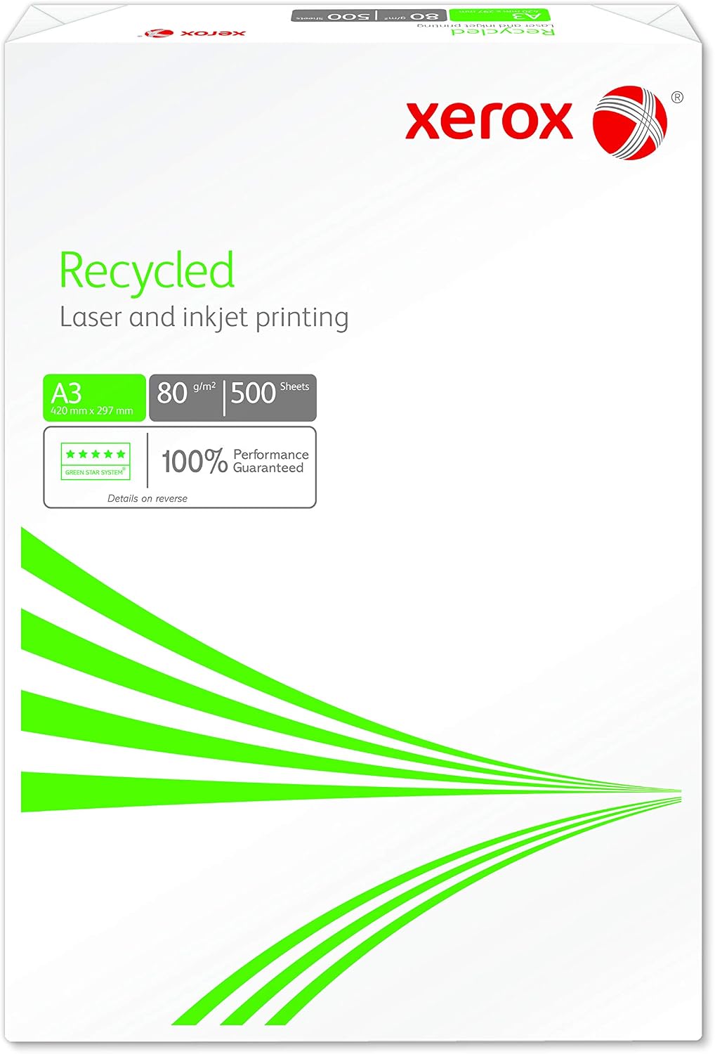 Xerox Recycled Paper 100% Recycled A3 80gsmWhite Ref 003R91166-1 Ream 500 Sheets, Dark white - Image 4