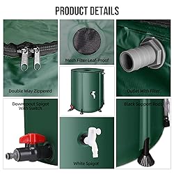 Collapsible Rain Barrel Water Collection System