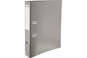 Esselte Lever Arch File, Plastic Cover, Lined, 7.5 cm Spine Grey
