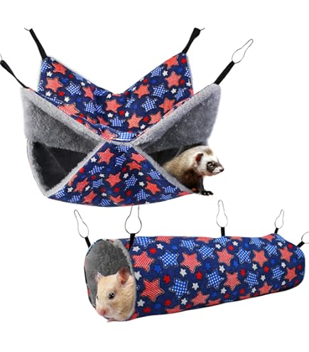 Hamac Pour Furet De Cage - 2 Pièces Hamac Pour Petits Animaux,Lit