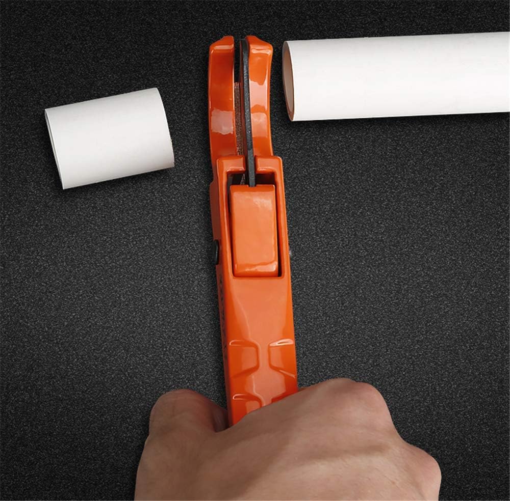 Ratchet-type PVC Pipe Cutter, Cuts up to 2-1/2" Pipe Capacity Ratcheting Hose Cutter, One-hand Fast Pipe Cutting Tool for Cutting PEX, PPR, PVC, Suitable for Household, Maintenance, Plumber. - - 