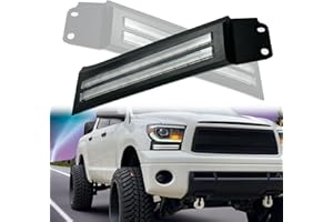 KeeForthewin Daytime Running Light fit for Toyota Tundra 2007-2013 Sequoia 2008-2017 Headlight Fog Lights Accessories with White LED DRL - Amber Sequential Turn Signal