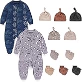falianni 12 Piece Infant Unisex Outfits 0-12Months Baby Boys Girls Romper Cotton Long Sleeve Jumpsuit
