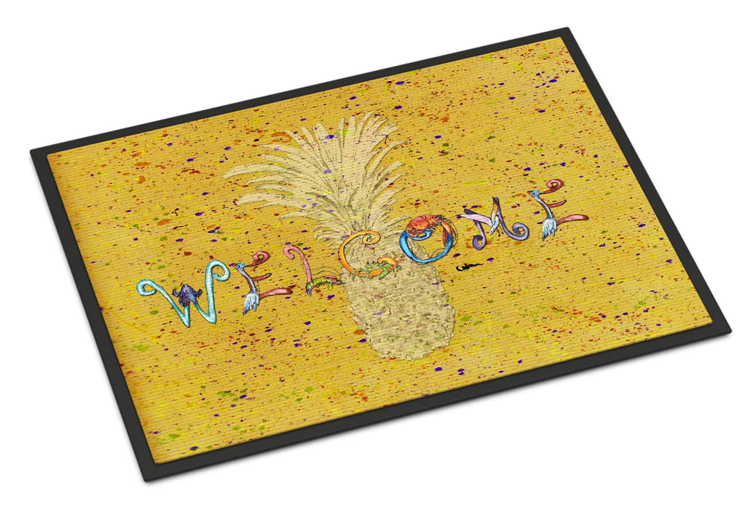 Caroline's Treasures 8557-JMAT Pineapple Indoor or Outdoor Doormat, 24 inches x 36 inches, Multicolor