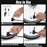 NUWAB Bike Floor Pump Dual Valve 120 PSI with Accessory Pack Canvas Bag view 6