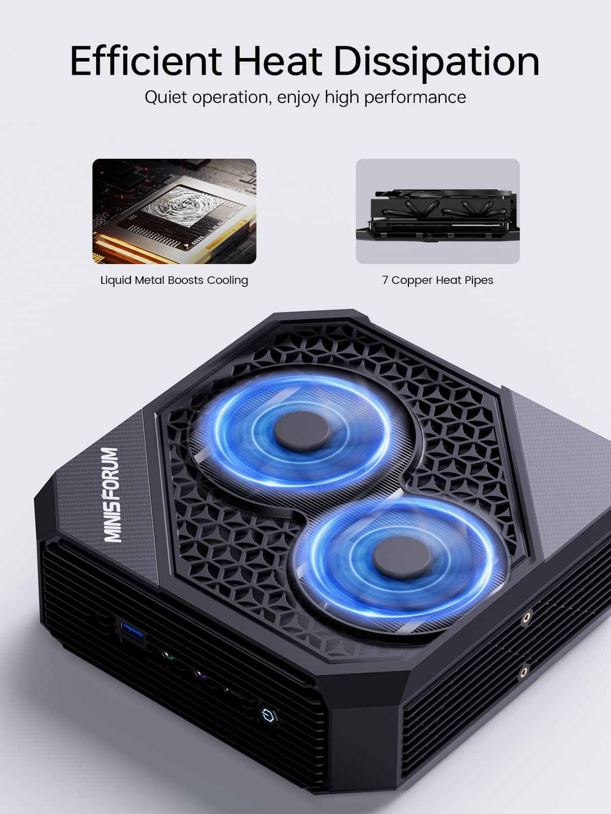 MINISFORUM Neptune HX99G Mini PC AMD Ryzen 9 6900HX 32GB DDR5 512GB SSD AMD Radeon RX 6600M Mini Gaming PC Wi-Fi 6E/BT5.2, 2xHDMI, 2X USB4 Port, 2X Slot PCIe/Sata SSD, 5X USB3.2 Port