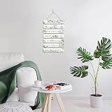 HPNIUB Bible Verse Wood Sign Green Leaves 7-Pack 28x4.3cm Rustic Christian Wall view 3