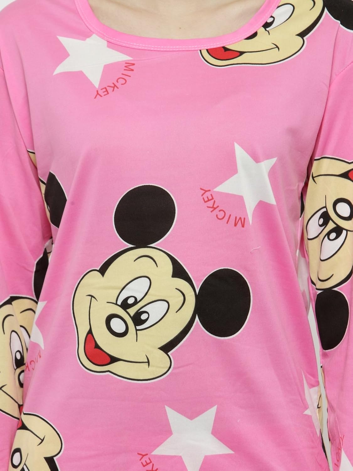 n-gal women pink black printed nightwear pajama loungewear set - nayn40-pink