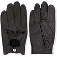 ZLUXURQ Mens Touchscreen Professional Leather Driving Gloves Unlined -Soft and Thin Italian Lambskin