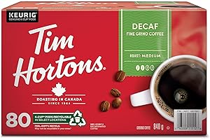 Tim Hortons Decaf Single Serve Coffee Cups, 80 Count