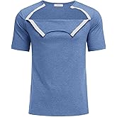 Dyeek Chemo for Shirt Port Access Chemotherapy Must Haves Tear Away Side Snap Short Sleeve Post Shoulder Surgery Shirts