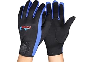 Diving Gloves, 1Pair/Set 3 Colors Diving Neoprene Gloves for Snorkeling Kayaking Surfing Water Sports (Black Blue M)