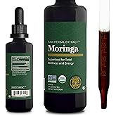Global Healing Center - Organic Moringa Oleifera Extract Liquid Drops, Moringa Supplement-Vegan from Tree Leaves-Max Absorption of Vitamins and Minerals- More Potency Than Powder Form (2 Fl Oz)
