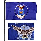 Mosprovie Air Force Flag 3x5 Double Sided Embroidered- Heavy Duty United States US Air Force Flag Double Stitched USA Airforce Ealgle Military Flags with Brass Grommets Outdoor Indoor