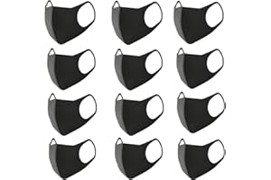 XIAOHONG Sponge Face Covering Washable Reusable Fashion Sponge Face Masks Mouth Covering Balaclava, Fashion Protective for Adults (12 PACK)