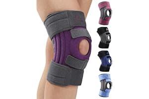 ABYON Knee Brace for Women Plus Size Meniscus Tear, ACL, Arthritis, Knee Support with Triple Side Stabilizers and Adjustable 360° Wraparound Strap for Maximum Knee Pain Support and Fast Recovery - Please Check How To Size Video