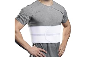 COZYHEALTH Rib Injury Binder Belt, Universal Men's Rib Cage Support Belt for Bruised, Fractured or Dislocated Ribs Protection, Post Surgery Compression Belly Band Wrap and Chest Support (Universal Male)