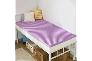 SINWEEK 2 Inch Egg Crate Memory Foam Mattress Topper Twin XL, Twin Extra Long Mattress Pads for College Dorm Single Bed, Pressure Relieve CertiPUR-US Certified,39x80 Inches