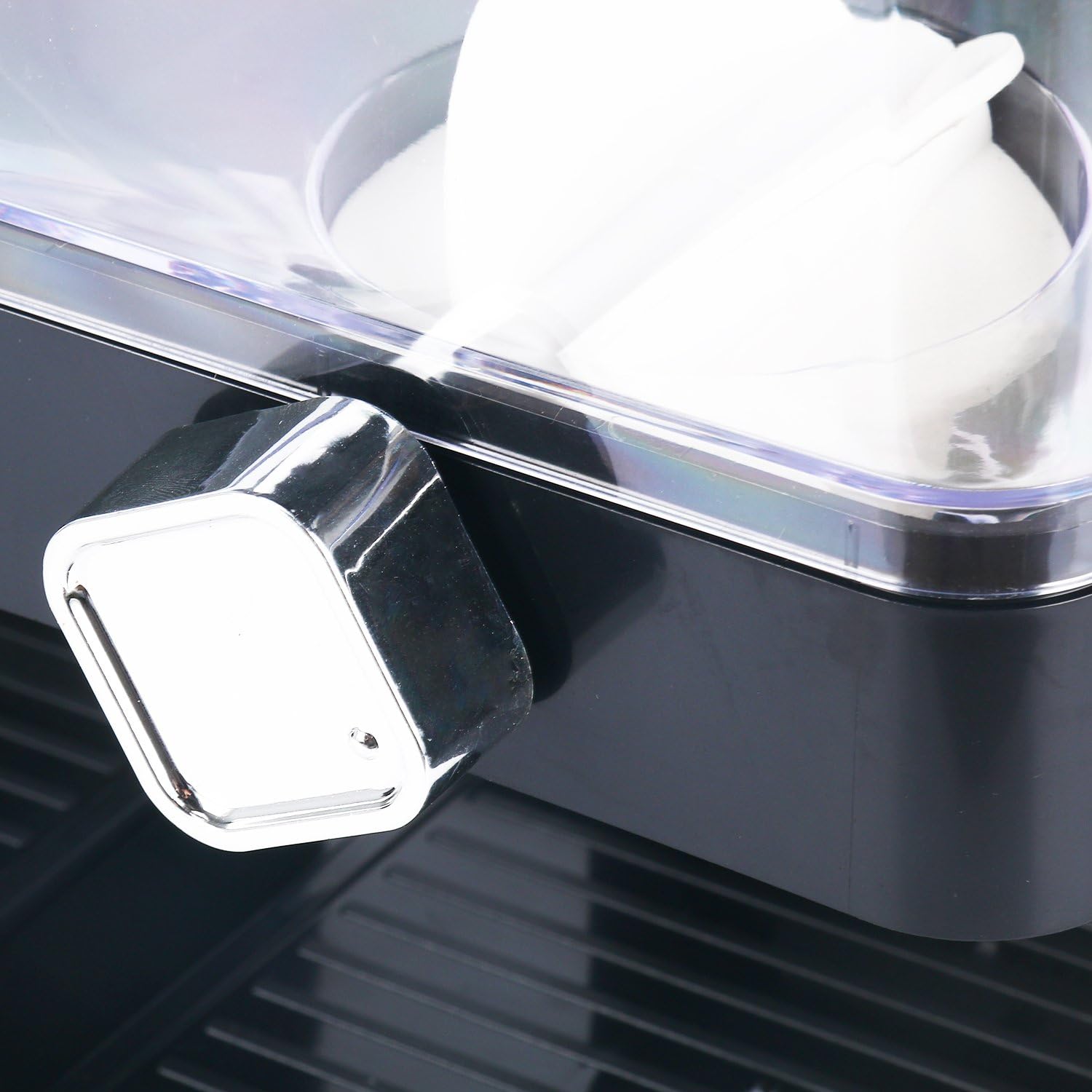 Homend Indispensable Compact Dry Food Dispenser, Dual Control, Dry Food Cereal Dispenser for Cereal Trail Mix Candy Granola Nuts Beans Rice, Black/Chrome: Kitchen & Dining