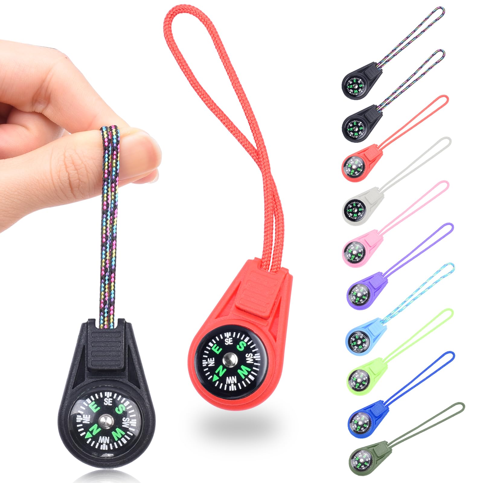 Photo 1 of 10 Pack Kids Compass Bulk Mini Compass for Kids,Children's Classroom Compass for Navigation Lesson,Plastic Compass for Party Favor/Hiking/Boy Scout/Outdoor Survival (Mix)