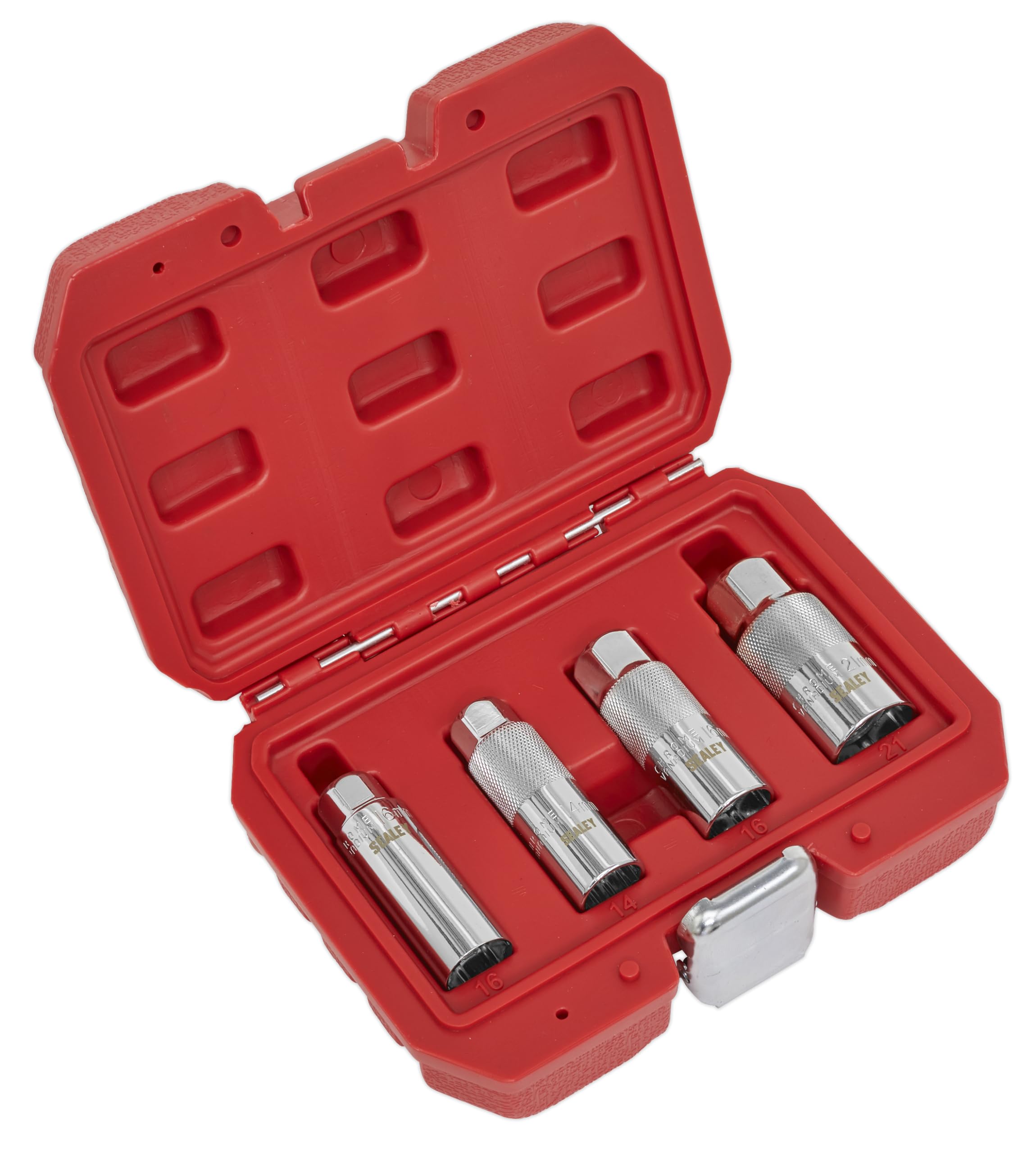 Sealey Ak6556 Spark Plug Socket Set 4Pc 3/8Sq Drive