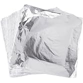 Silver Leaf Sheets,14cm 100pc Gold Leaf Foil, Gilding Silver Foil for Nail, Art Crafts, Home Decoration, Furniture,Painting