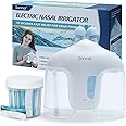 Sonmol Electric Nasal Irrigation System with 50 Salt Packets Nose Wash Deep Cleaning Sinus Rinse Relieve Congestion Runny Nose Itching(White)