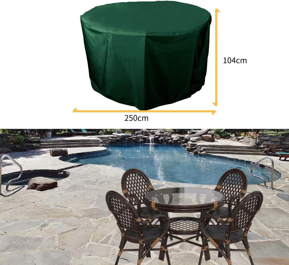 Garden Outdoors Garden Furniture Accessories Round Garden Table Cover Circular Outdoor Patio Set Cover 420d Heavy Duty Protection Waterproof Windproof Weatherproof Anti Uv Patio Circular Table Cover Chusstang Garden Furniture Cover O128x71cm