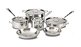 All-Clad D3 Tri-Ply Bonded Cookware 10-Piece Set