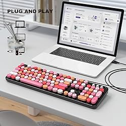 MOFII Computer Keyboards Wired, Plug Play USB Full