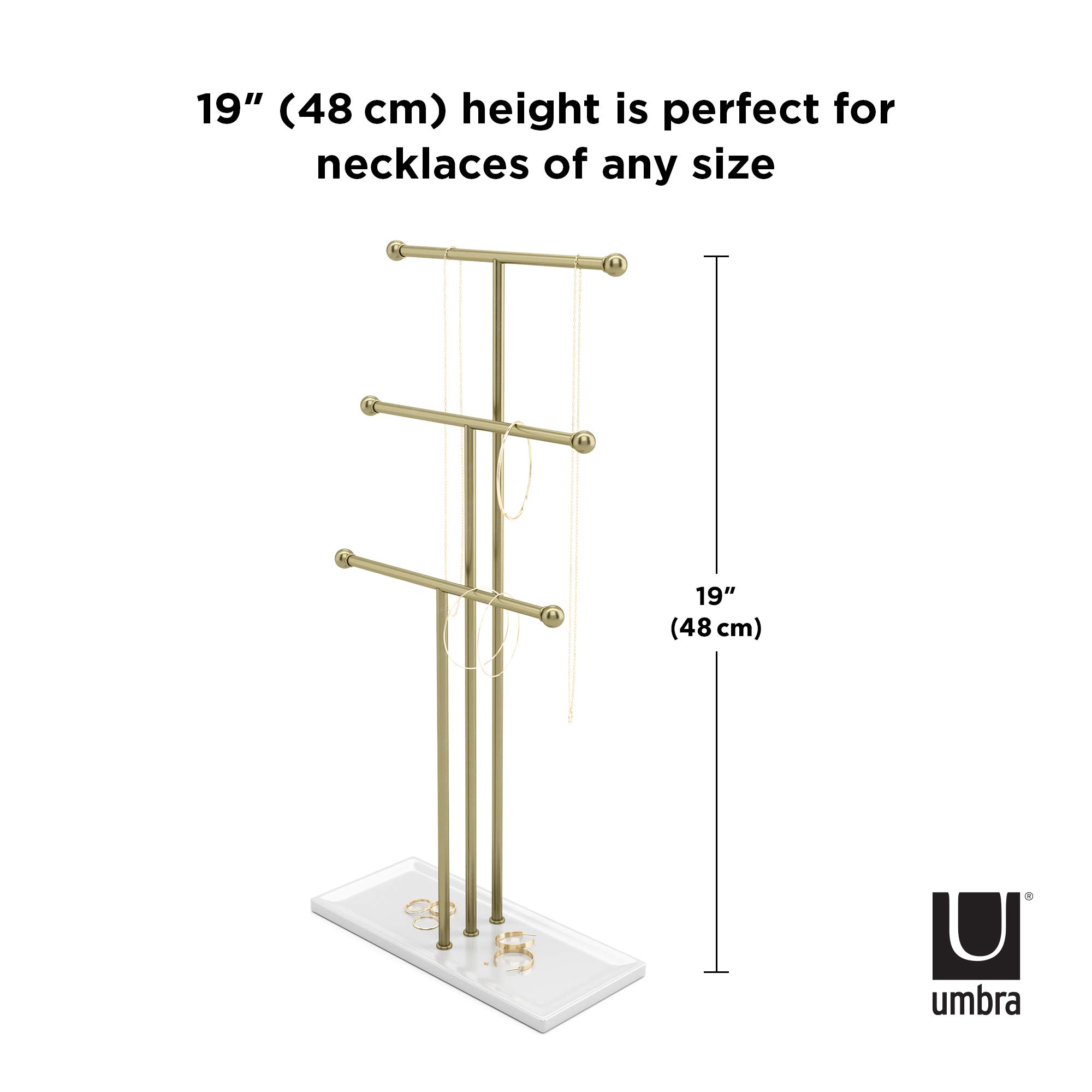 Umbra Trigem Hanging Jewelry Organizer Tiered Tabletop