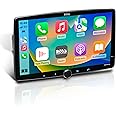 BOSS Audio Systems BCPA14 Car Stereo - Apple CarPlay, Android Auto, Single Din, 14 Inch Capacitive LCD Touchscreen, Bluetooth, No DVD CD Player, AM/FM Radio Receiver, Multicolor Illumination