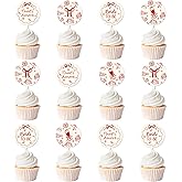 36Pcs That's Amore Cupcake Toppers Italian That's Amore Bridal Shower Party Decorations Red Bow Bride to Be Cupcake Toppers for Italian Pizza Bachelorette Wedding Engagement Party Supplies
