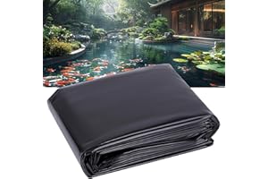 PAULOZYN Pond Liner 13 X 20 Ft, 20 Mil Pond Liners for Outdoor Ponds HDPE, Fish Pond Liner, High Preformed Easy Cutting for Koi Ponds, Garden Landscape, Fountain, Waterfall, Streams
