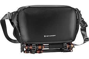K&F Concept 2 in 1 Sling Bag Everyday Shoulder Bag & Multifunction Photography Crossbody Camera DSLR Backpack Portable Bag,Bl