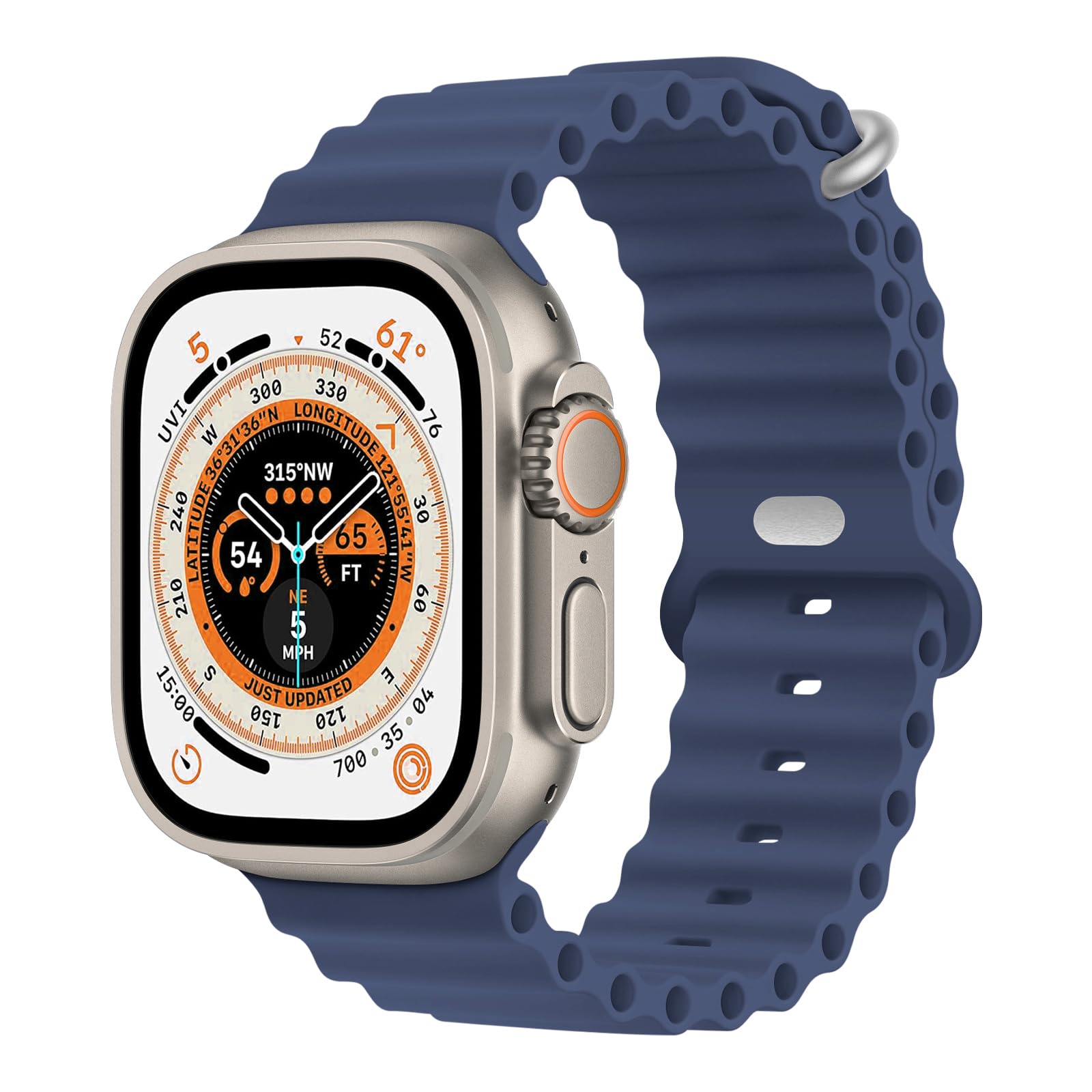 Ctswx Ocean Band Compatible with Apple Watch Ultra Band 49mm 45mm 44mm 42mm 46mm Women Men, Silicone Sport Band Adjustable Strap With Buckle for Apple Watch Ultra 2/1 iWatch Series 10 9 8 7 6 5 4 3 2 1 SE (Midnight Blue, 42mm(Series 3)/49mm/46mm/45mm/44mm)