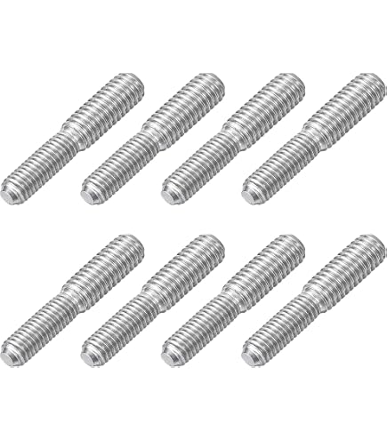 Uxcell M4x0.7 To M6x1 Double End Threaded Stud Screw Bolt 304 Stainless Steel Rod Reducer Adapter 20mm Long 10pcs