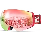 ZIONOR X4 Ski Goggles Magnetic Lens - Snowboard Goggles for Men Women Adult - Snow Goggles Anti-fog UV Protection