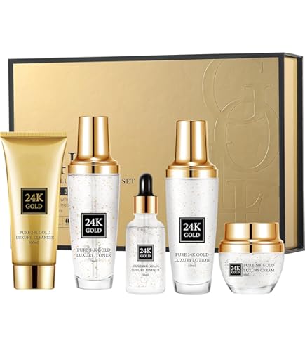 Amazon.com: 24K Gold Skin Care Set 6-Piece Collection 24K Skincare