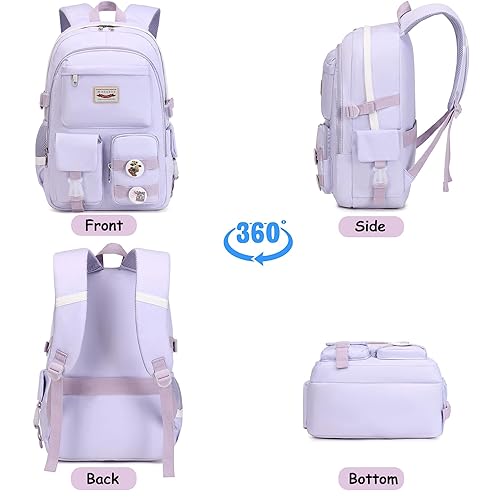 Makukke School Backpacks for Teen Girls Laptop Backpacks Inch  College Cute Bookbag Anti Theft Women Cas