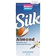 Silk Shelf-Stable Almondmilk, Unsweetened Vanilla, Dairy-Free, Vegan, Non-GMO Project Verified, 1 Quart