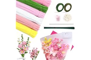 GOOGO Lot de 500 cure-pipes épais pour enfants, tiges en chenille multicolores pour projets d'art et d'artisanat, décorations