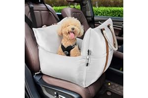 Pawaboo Dog Car Seat for Small Dogs -Extra Soft & Thick- Waterproof Dog Booster Seat for Car, Portable Puppy Bed Car Seat wit