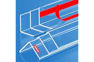 MONOID 6PCS Clear Self-Adhesive Wall Corner Protectors，Corner Guards & Edge Protector for Wall Door Frame Cabinet Baseboard & Door, Table, Stair (31.5" X 1.18")